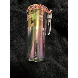 BlendJet Replacement Bottle Cup Portable Blender Leopard Print Lid Rainbow EUC